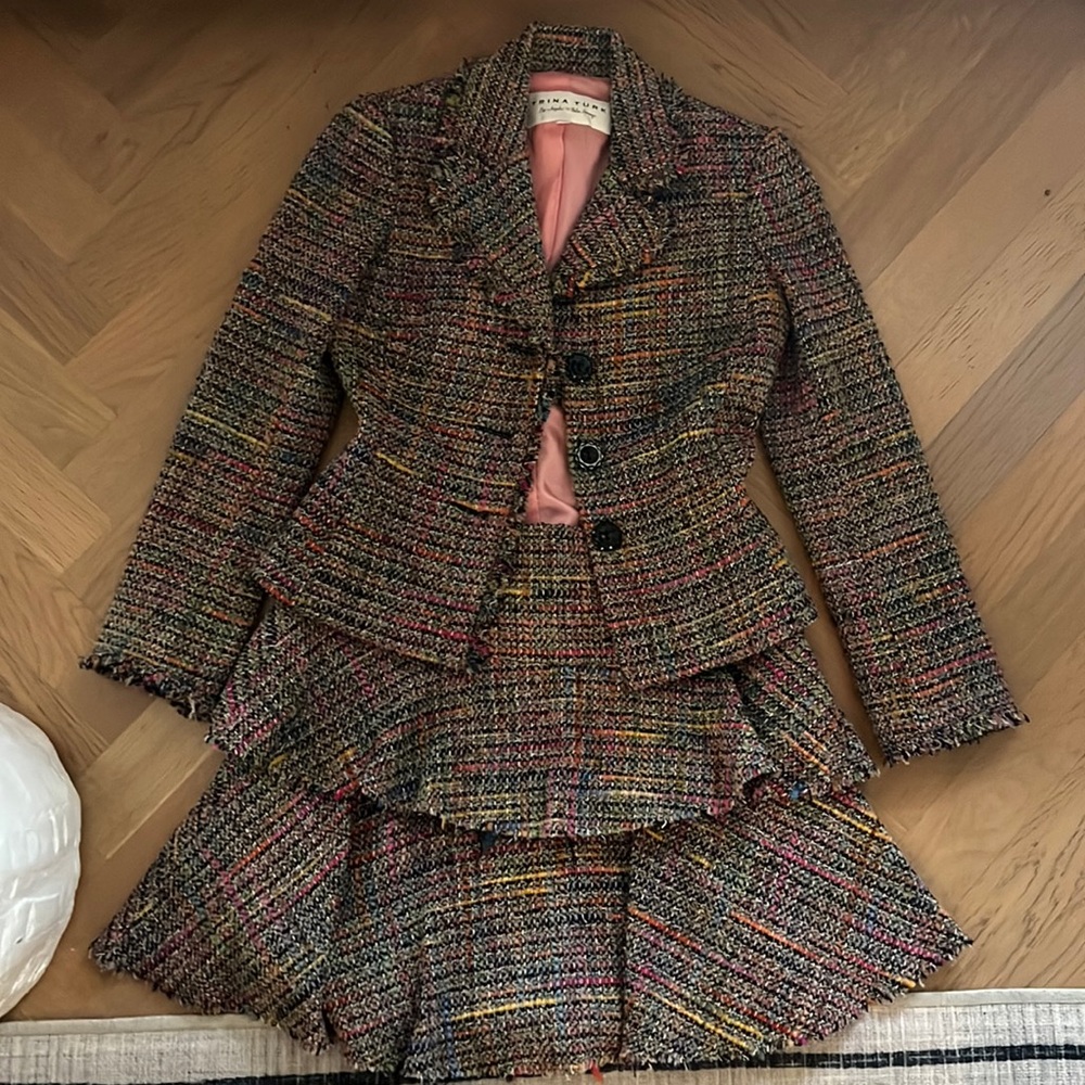 Trina Turk Tweed Skirt Suit